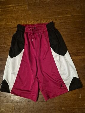 Jordan Red, White & Black Basketball Shorts Mens Sz Medium